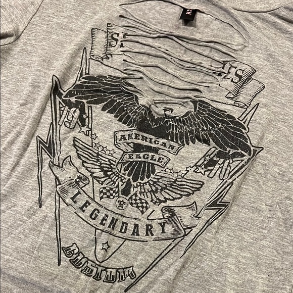 Gray graphic rock n roll tee size M - Picture 2 of 5